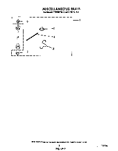 Miscellaneous Diagram and Parts List for LT5004XTW1  Whirlpool Washer Dryer Combo