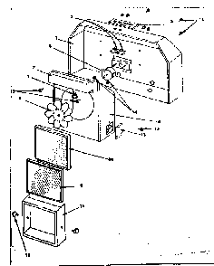 Range Hood Assembly Diagram and Parts List for 1555346760  Kenmore Range Hood