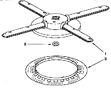 Lower Washarm And Strainer Parts Diagram and Parts List for KUDT23HY3  KitchenAid Dishwasher