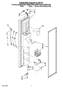 FREEZER DOOR PARTS Diagram and Parts List for GD5RHAXTS00  Whirlpool Refrigerator