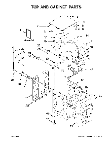 Top and cabinet parts Diagram and Parts List for 11027022711  Kenmore Washer