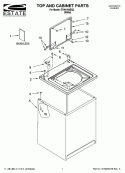 TOP AND CABINET PARTS Diagram and Parts List for ETW4100SQ3  Estate Washer