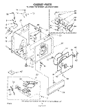 CABINET Diagram and Parts List for GCG2101XMW1  Whirlpool Dryer