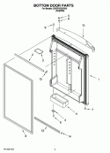 BOTTOM DOOR PARTS Diagram and Parts List for GARF19XXVK01  Whirlpool Refrigerator