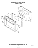 LOWER OVEN DOOR Diagram and Parts List for KEBI271SBL0  KitchenAid Wall Oven