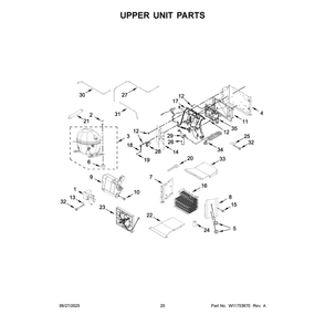 Upper Unit Parts Diagram and Parts List for KBSN708MPS01  KitchenAid Refrigerator