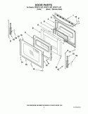 DOOR PARTS Diagram and Parts List for GFG471LVB2  Whirlpool Range