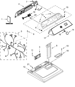 Part Location Diagram of W11744340 Whirlpool Quick Start Guide