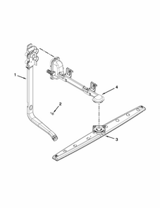 Upper Wash And Rinse Parts Diagram and Parts List for IUD8100YS3  Whirlpool Dishwasher