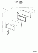 DOOR PARTS Diagram and Parts List for MH2175XSB3  Whirlpool Microwave