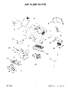 05 - Air Flow Parts Diagram and Parts List for WMH78019HB05  Whirlpool Microwave