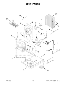 06 - Unit Parts Diagram and Parts List for WUI95X15HZ02  Whirlpool Ice Maker