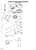 OPTIONAL  PARTS (NOT INCLUDED) Diagram and Parts List for ACE082XR0  Whirlpool Air Conditioner