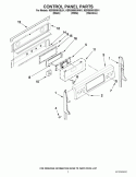 CONTROL PANEL PARTS Diagram and Parts List for KERS505XBL01  KitchenAid Range