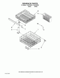 DISHRACK PARTS Diagram and Parts List for TUD4700WU0  Estate Dishwasher