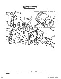 BULKHEAD Diagram and Parts List for TGDL200WW0  Whirlpool Dryer