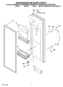 REFRIGERATOR DOOR PARTS Diagram and Parts List for KSRP22FTMS00  KitchenAid Refrigerator