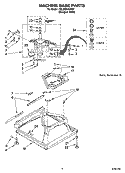 MACHINE BASE PARTS Diagram and Parts List for 7MLSR6132PQ1  Whirlpool Washer