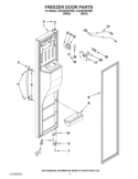 FREEZER DOOR PARTS Diagram and Parts List for GSC25C5EYW01  Whirlpool Refrigerator