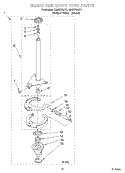 BRAKE AND DRIVE TUBE Diagram and Parts List for KAWS700JT1  KitchenAid Washer