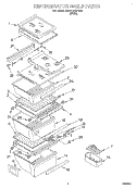 REFRIGERATOR SHELF Diagram and Parts List for 6ED27DQXFW01  Whirlpool Refrigerator