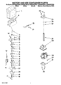 MOTOR AND ICE CONTAINER PARTS Diagram and Parts List for KSRG25FTST02  KitchenAid Refrigerator