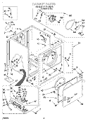 CABINET Diagram and Parts List for BYCD4933W0  Whirlpool Dryer