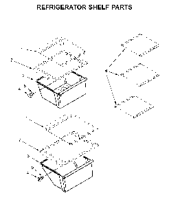 Refrigerator shelf parts Diagram and Parts List for 10650045713  Kenmore Refrigerator