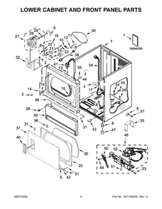 Part Location Diagram of W11651038 Whirlpool TECH SHEET
