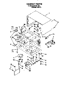 Cabinet Diagram and Parts List for MT707XDQ0  KitchenAid Microwave