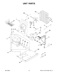 06 - Unit Parts Diagram and Parts List for KUID308HPS02  Whirlpool Ice Maker