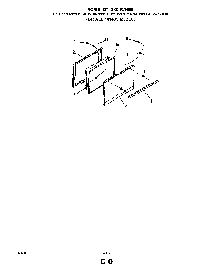 Oven Door Diagram and Parts List for 1414*0A  Roper Range