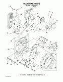 BULKHEAD PARTS Diagram and Parts List for 1CWGD5200VQ1  Whirlpool Dryer