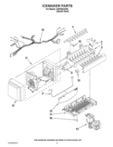 ICEMAKER PARTS Diagram and Parts List for GI6FARXXF05  Whirlpool Refrigerator
