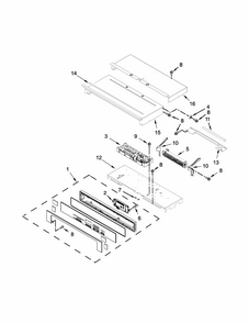 Control Panel Parts Diagram and Parts List for IBS550DS01  Whirlpool Wall Oven
