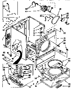 Cabinet Diagram and Parts List for EMLGR7646AN1  Whirlpool Dryer