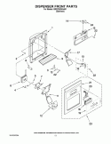 DISPENSER FRONT PARTS Diagram and Parts List for BRS70ERANA01  Whirlpool Refrigerator