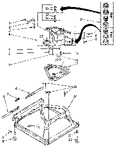 Machine Base Diagram and Parts List for LA5500XTF1  Whirlpool Washer