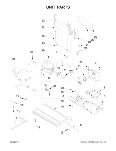 Unit Parts Diagram and Parts List for WRX735SDBM03  Whirlpool Refrigerator
