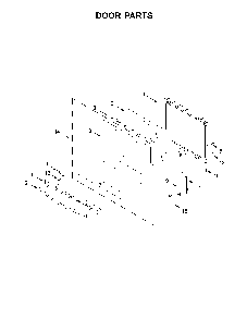 Door parts Diagram and Parts List for 664C95123611  Kenmore Range