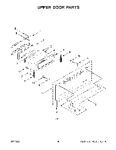 Upper Door Parts Diagram and Parts List for KFDD500ESS11  KitchenAid Range