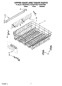 UPPER RACK AND TRACK PARTS Diagram and Parts List for KUDK03FTBL3  KitchenAid Dishwasher