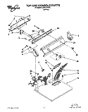 SECTION Diagram and Parts List for LEN3434AW0  Whirlpool Dryer