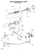 MOTOR AND CONTROL PARTS Diagram and Parts List for KSM90ER4  KitchenAid Mixer