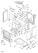 CHASSIS Diagram and Parts List for GR399LXHS0  Whirlpool Range