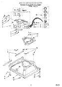 MACHINE BASE Diagram and Parts List for 3CAP2762BW0  Whirlpool Washer