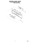 CONTROL PANEL Diagram and Parts List for RS610PXGV7  Whirlpool Range