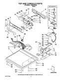 TOP AND CONSOLE PARTS Diagram and Parts List for WGD9400SZ2  Whirlpool Dryer