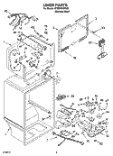 LINER PARTS Diagram and Parts List for GT2SHMXMS02  Whirlpool Refrigerator