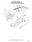 CONTROL PARTS Diagram and Parts List for KSRS25RVMK05  KitchenAid Refrigerator